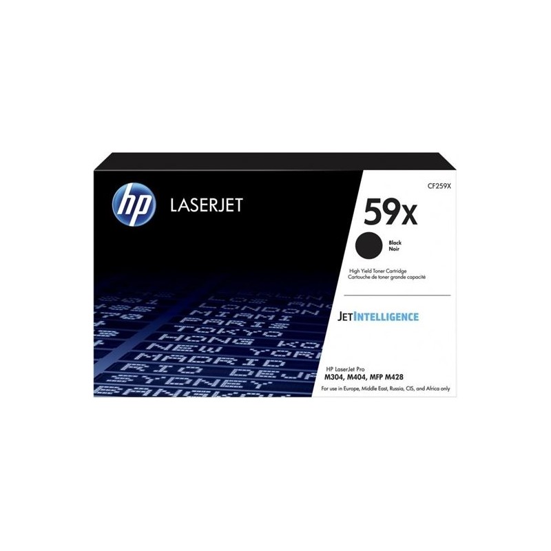 Prednja strana kutije HP toner CF259X crne boje kapaciteta 10000 stranica