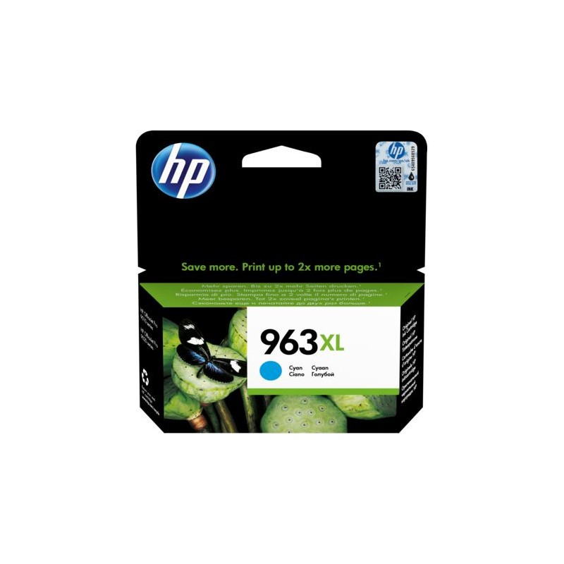 HP 3JA27AE no. 963XL cijan tinta u originalnom crno-zelenom kartonskom pakiranju