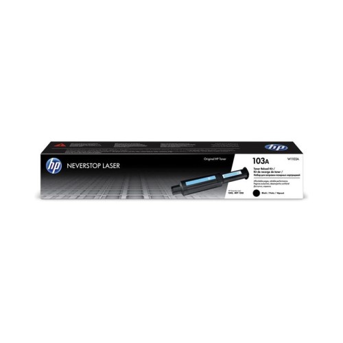 Prednja strana kutije HP W1103A crnog tonera kapaciteta 2500 stranica