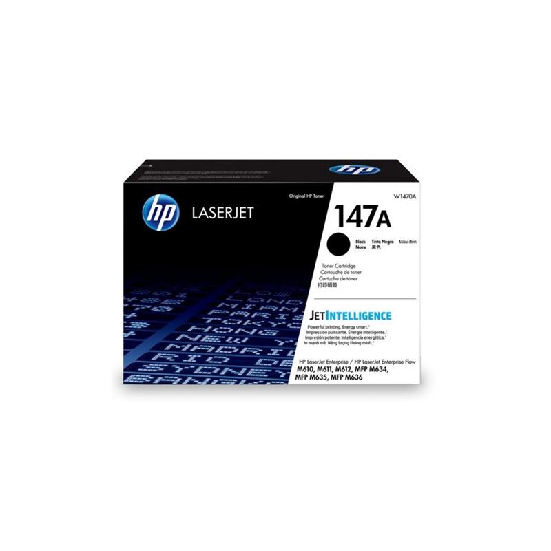 Prednja strana kutije HP W1470A crnog tonera s vidljivim nazivom i oznakom modela