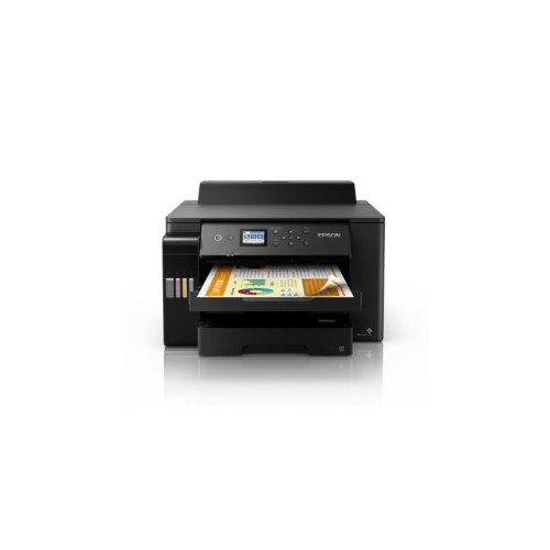 Prednji pogled na crni Epson EcoTank L11160 A3 tintni pisač
