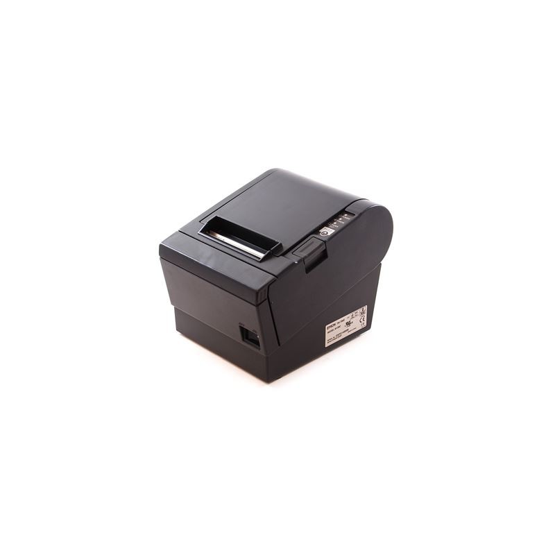 Prednji pogled na crni Epson TM-T88VII termalni POS pisač