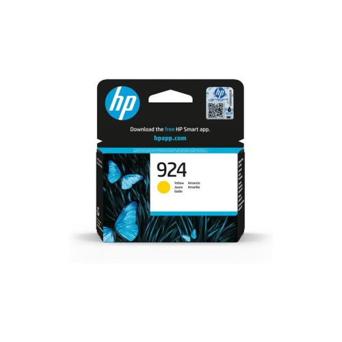Prednja strana originalne HP 924 žute tinte u prepoznatljivom pakiranju