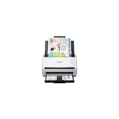 Prednji pogled na bijeli Epson WorkForce DS-530II skener dokumenta
