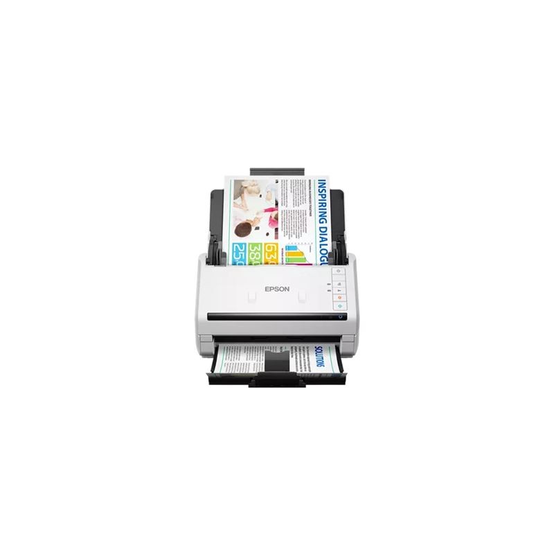 Prednji pogled na bijeli Epson WorkForce DS-530II skener dokumenta