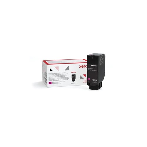 Originalno pakiranje i Xerox 006R04646 magenta toner u boji na ravnoj podlozi