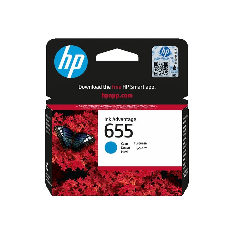 HP 655 cijan tinta CZ110AE u originalnoj kartonskoj ambalaži