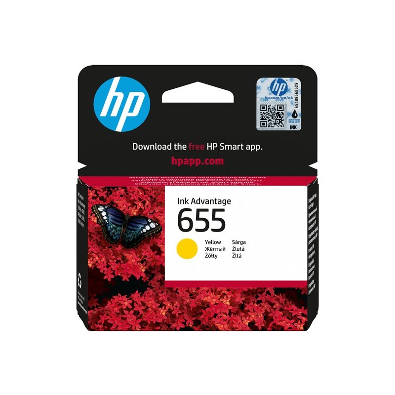 HP 655 žuta tinta CZ112AE grafički prikaz boja ispisa