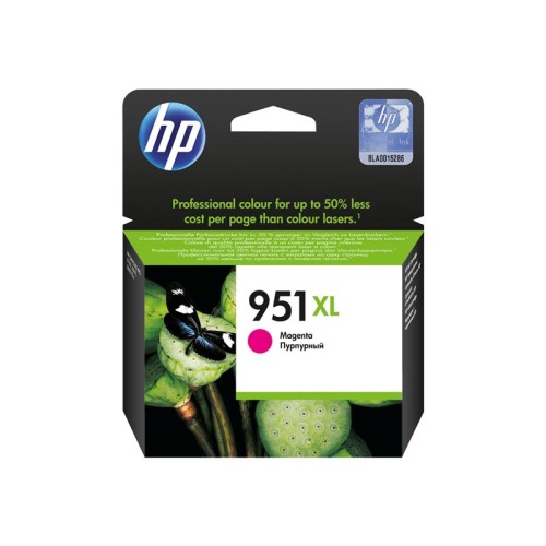 Prednja strana originalnog pakiranja HP 951XL magenta tinte s oznakama