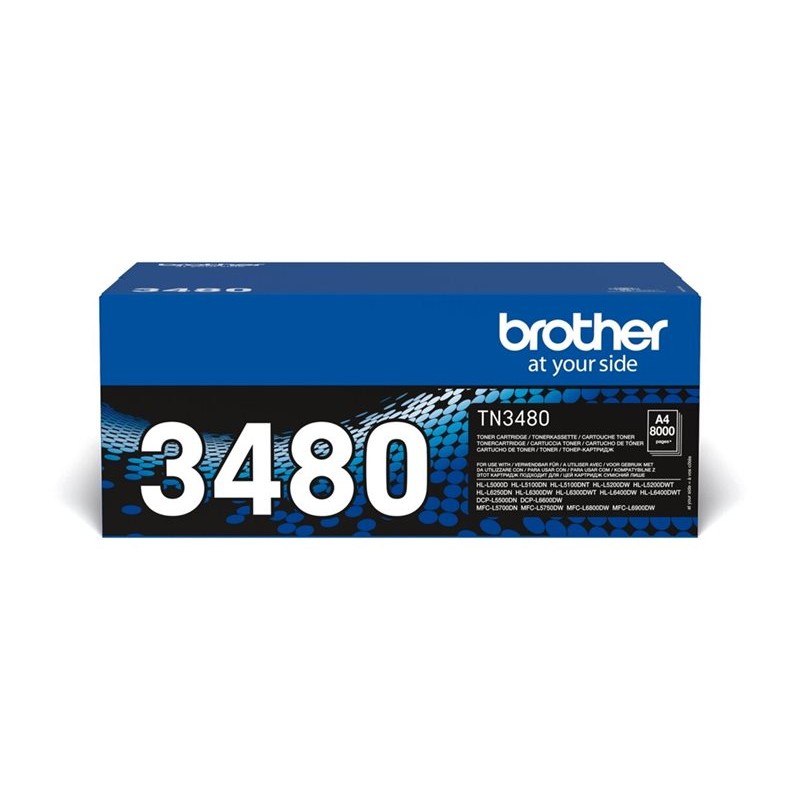 Brother TN3480 crni toner, originalno plavo pakiranje