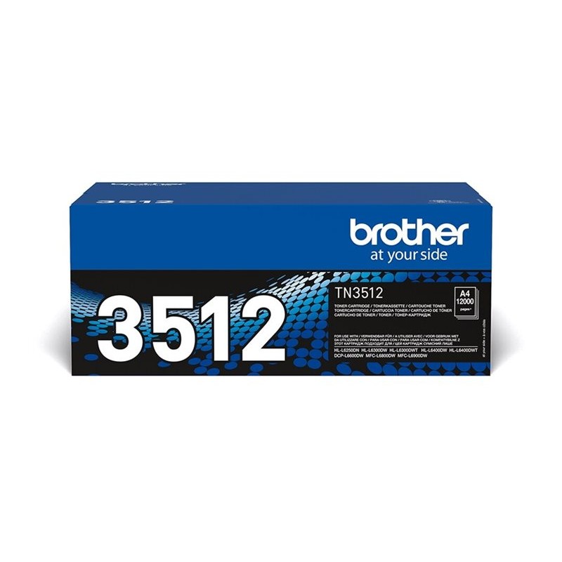 Kutija originalnog Brother TN3512 crnog tonera