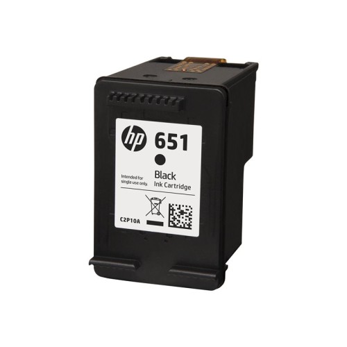 Kutija originalne HP 651 crne tinte s oznakama modela