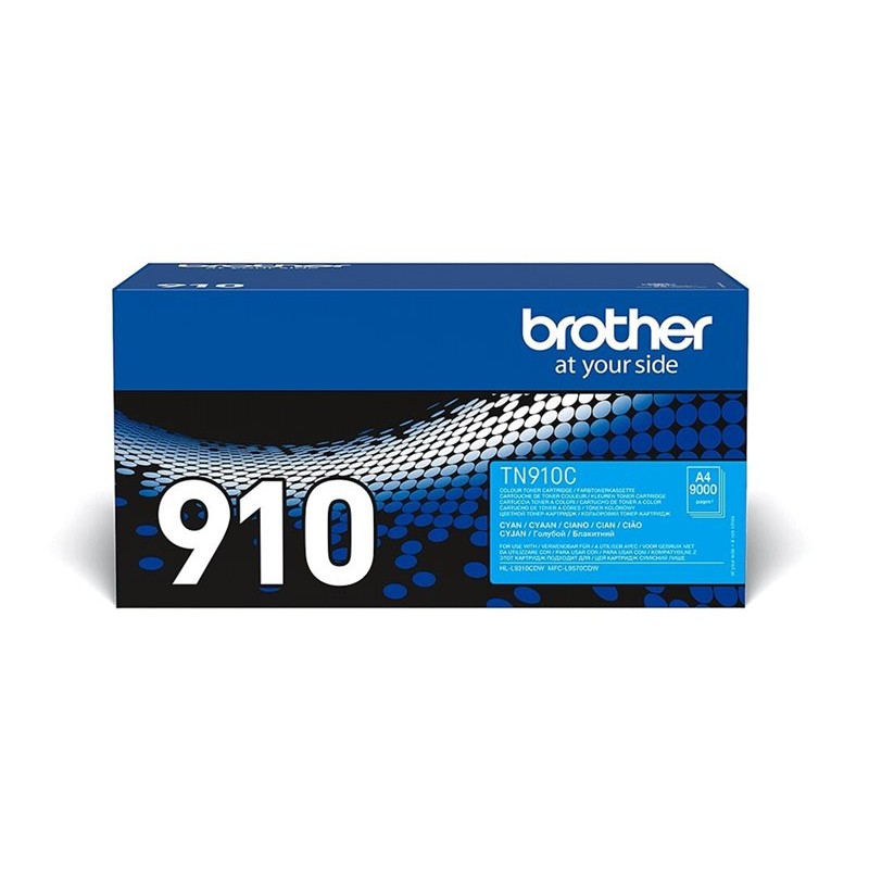 Brother TN910C cijan toner, originalno plavo pakiranje