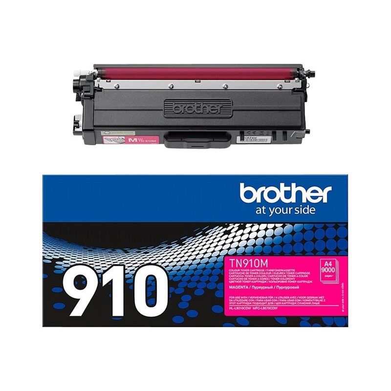 Brother TN910M magenta toner ispred originalne kutije
