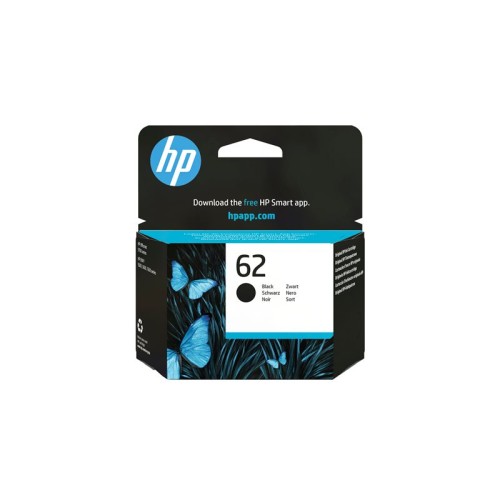 Originalno pakiranje za HP 62 crna tinta s motivom plavih leptira i vidljivom oznakom proizvoda