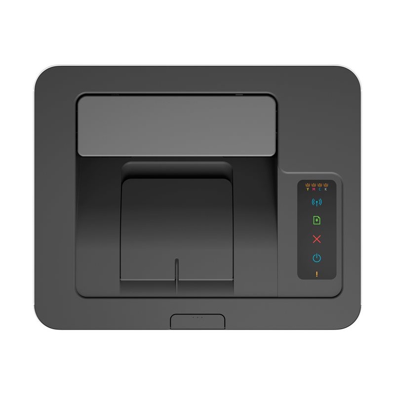 Prednja strana HP Color Laser 150nw pisača s ladicom za papir