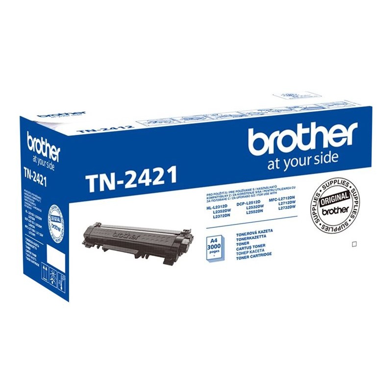 Bočna strana kutije originalnog Brother TN2421 tonera