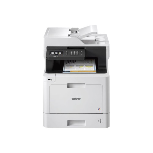 Prednji pogled na Brother MFC-L8690CDW multifunkcijski laserski pisač u boji