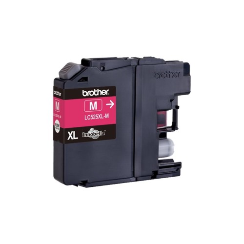 Originalna magenta tinta Brother LC525XLM na bijeloj pozadini