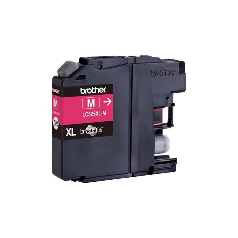 Originalna magenta tinta Brother LC525XLM na bijeloj pozadini