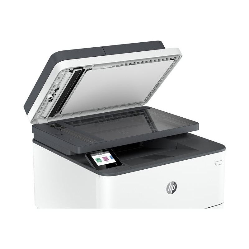 Bijelo-sivi HP LaserJet Pro MFP 3102fdn višenamjenski pisač s otvorenim skenerom