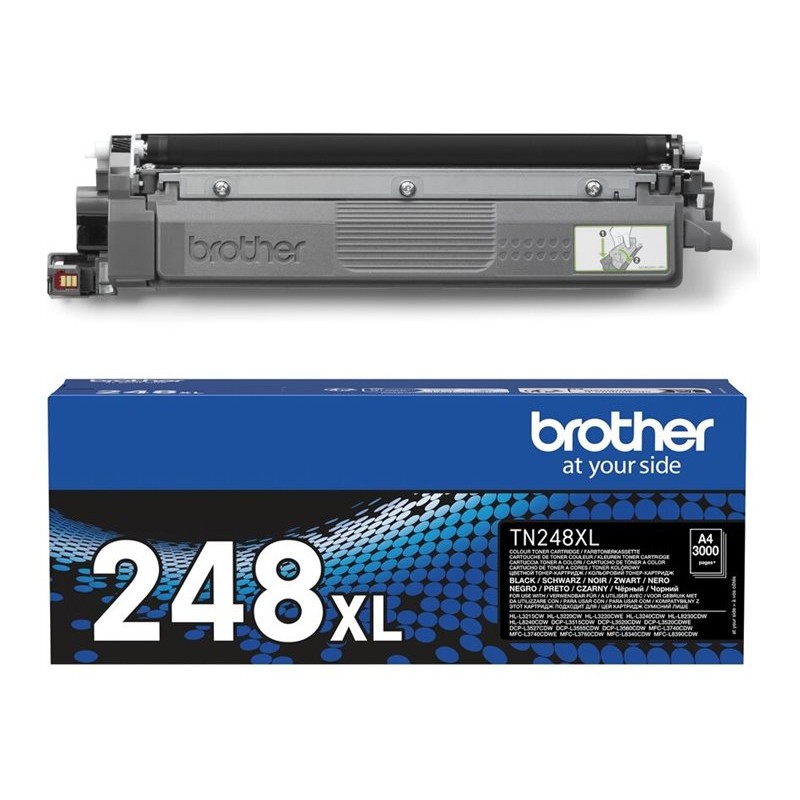 Originalna plava ambalaža i crni toner Brother TN-248XLBK