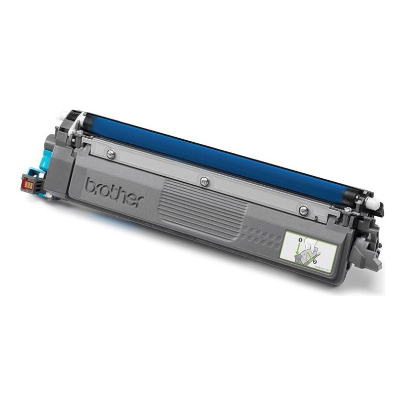 Bočni pogled na originalni Brother TN248XLC cijan toner