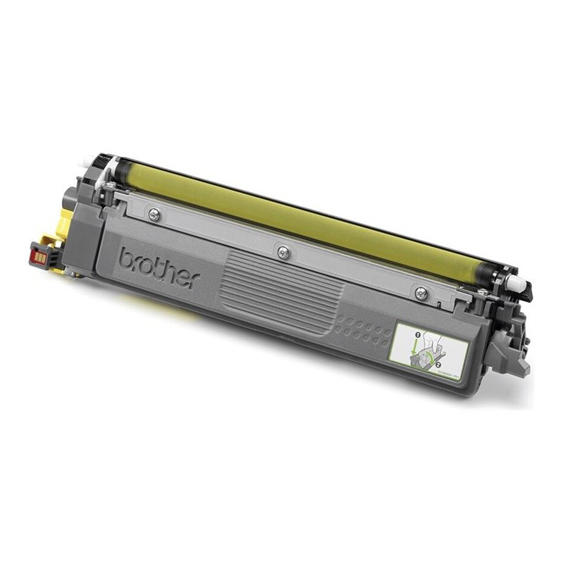 Brother TN248XLY žuti toner u pogledu izbliza pod kutom