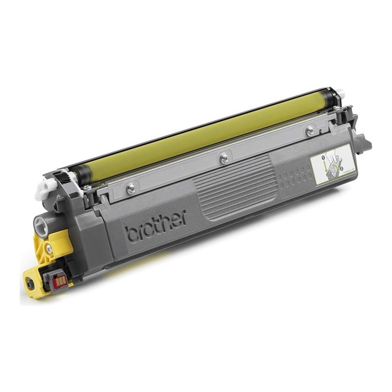 Brother TN248XLY žuti toner uslikan u blagom kutnom prikazu