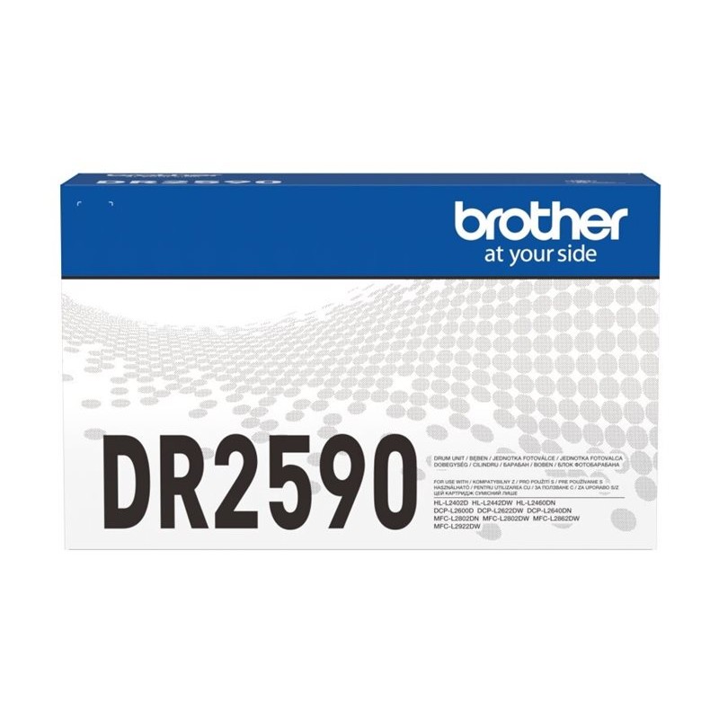 Kutija originalnog pakiranja proizvoda Brother DR2590 s vidljivim nazivom oznake