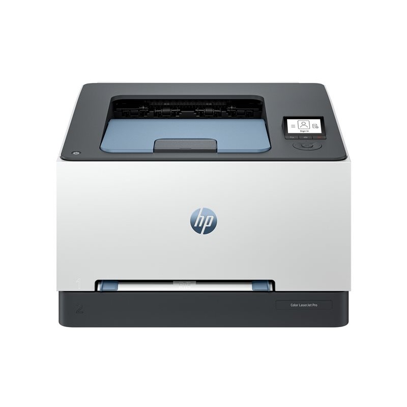 Prednji pogled na HP Color LaserJet Pro 3202dw laserski pisač u boji