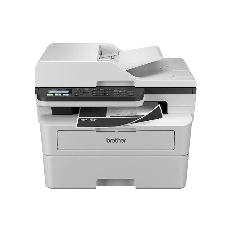 Brother MFC-B7800DN laserski crno-bijeli multifunkcijski pisač prikazan s prednje strane