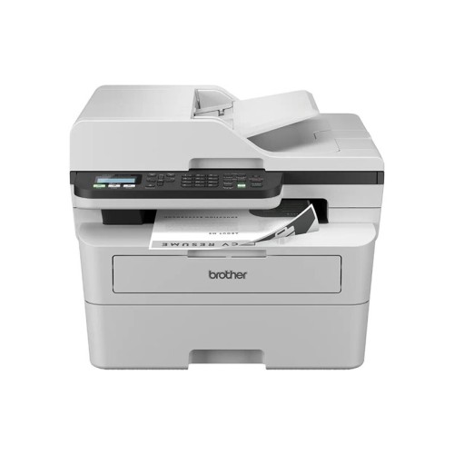 Prednji pogled na bijeli Brother MFC-B7810DW multifunkcijski laserski pisač