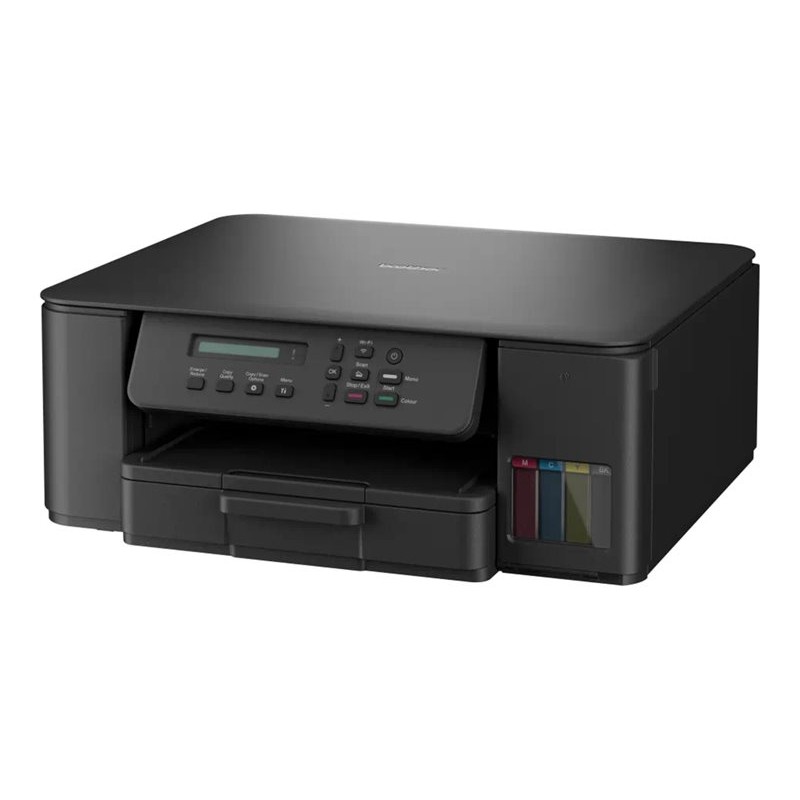 Bočni pogled na crni Brother DCP-T530DW pisač