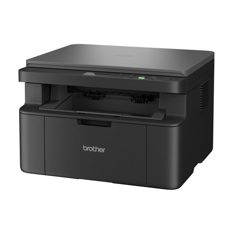 Bočni pogled na crni Brother DCP-L1632W pisač