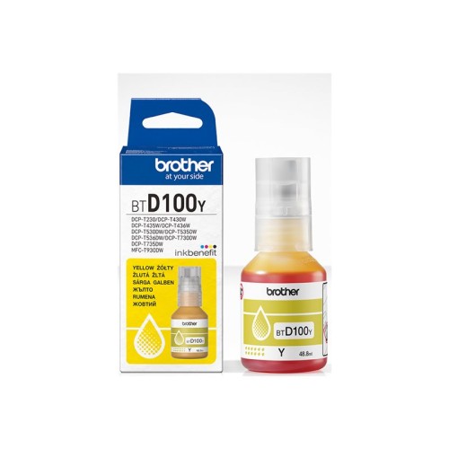 Originalna Brother BTD100Y žuta tinta u bočici s kutijom