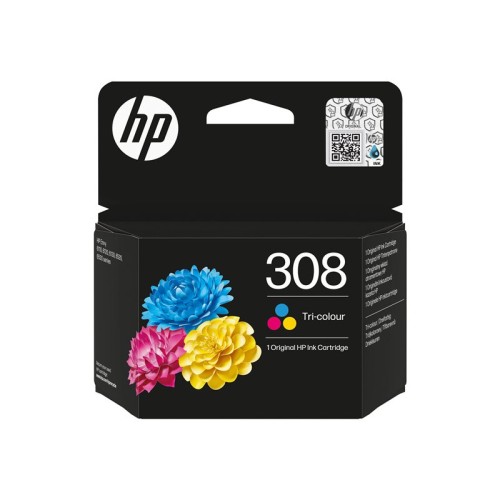 Grafički prikaz ispisa HP 308 trobojne tinte