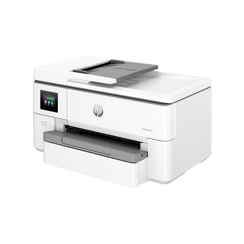 Prednja kosi pogled na HP OfficeJet Pro 9720 multifunkcijski tintni pisač