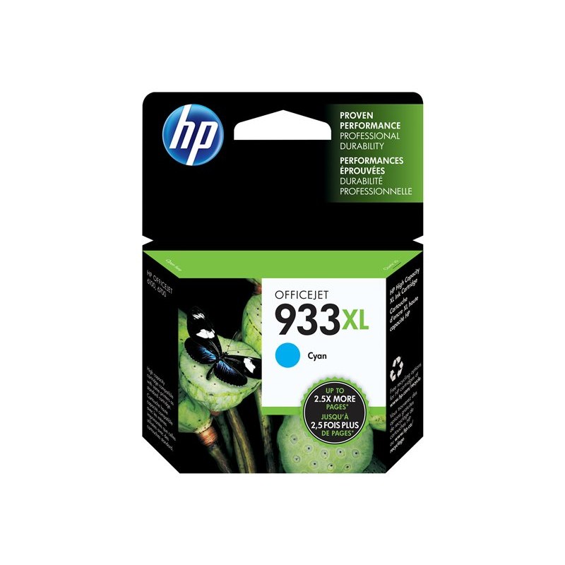 HP 933XL cijan tinta CN054AE u originalnom zelenom i crnom kartonskom pakiranju