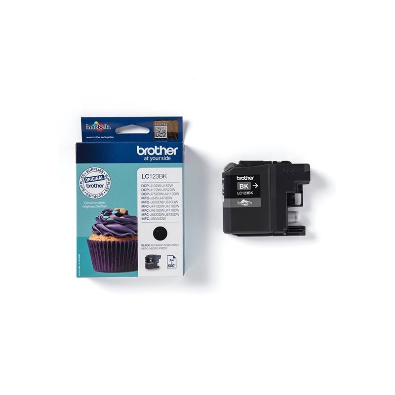 Originalna kutija i Brother LC-123 crna tinta