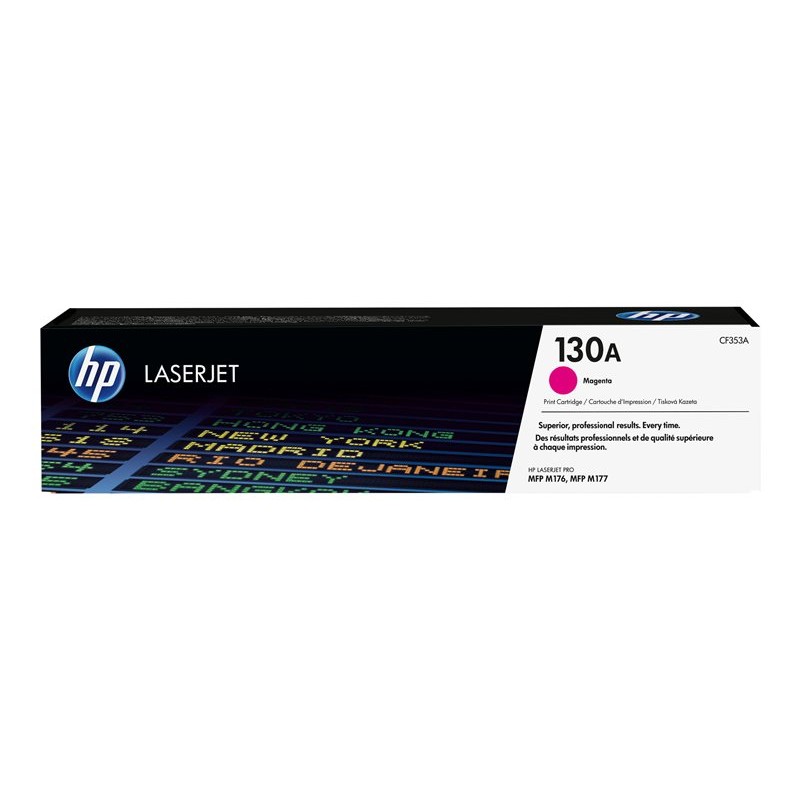 Originalni HP 130A magenta toner prikazan na kutiji