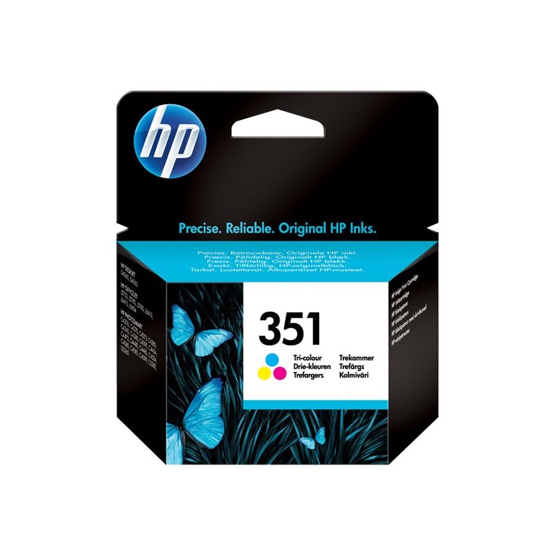 Prednja strana originalnog pakiranja HP 351 trobojne tinte
