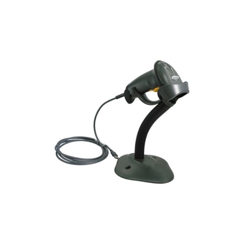 Crni Zebra LS2208 laserski skener na pripadajućem stalku