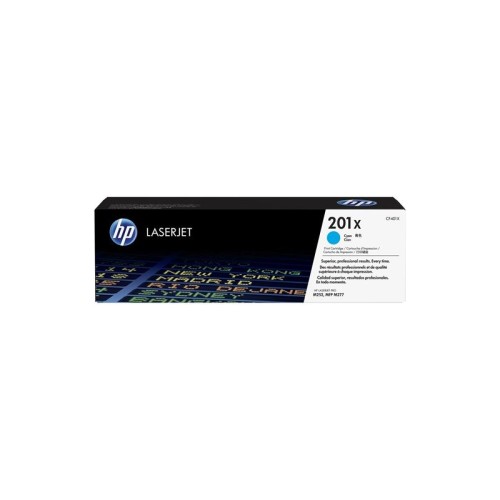 HP CF401X cijan toner u kutiji s vidljivom oznakom modela na prednjoj strani